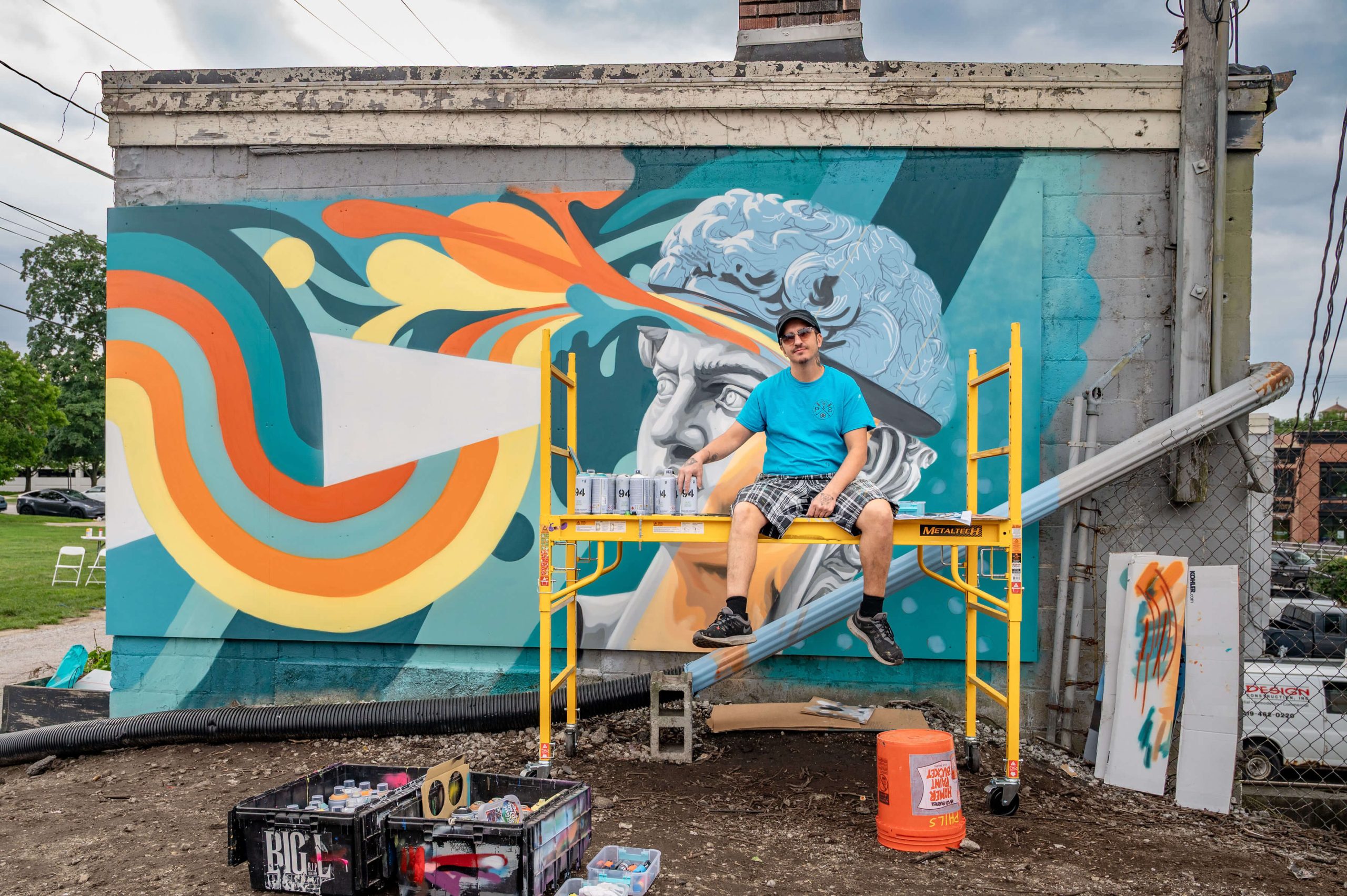 Battle of Classic Eras mural - Valpo Creates Center in Valparaiso, IN