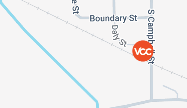Map location of Forged to Flourishing mural in Valparaiso, IN