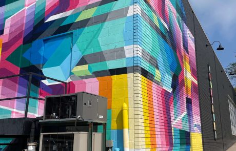 Valpo Creates in INdiana mural - Blockhead Beerworks by Alex Ann Allen, 2023. Valparaiso, Indiana.