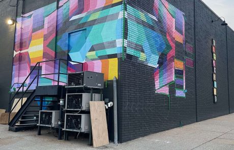 Valpo Creates in INdiana mural - Blockhead Beerworks by Alex Ann Allen, 2023. Valparaiso, Indiana.