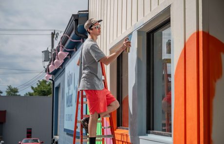 The Dunes Symposium mural - Valpo Velvet Ice Cream, Valparaiso, IN by Mitchell “SureDidit” Schuring. Photo by Alderson Photography.