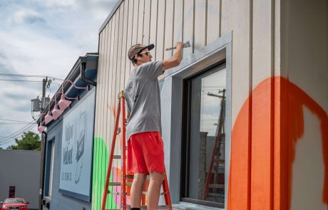 The Dunes Symposium mural - Valpo Velvet Ice Cream, Valparaiso, IN by Mitchell “SureDidit” Schuring. Photo by Alderson Photography.