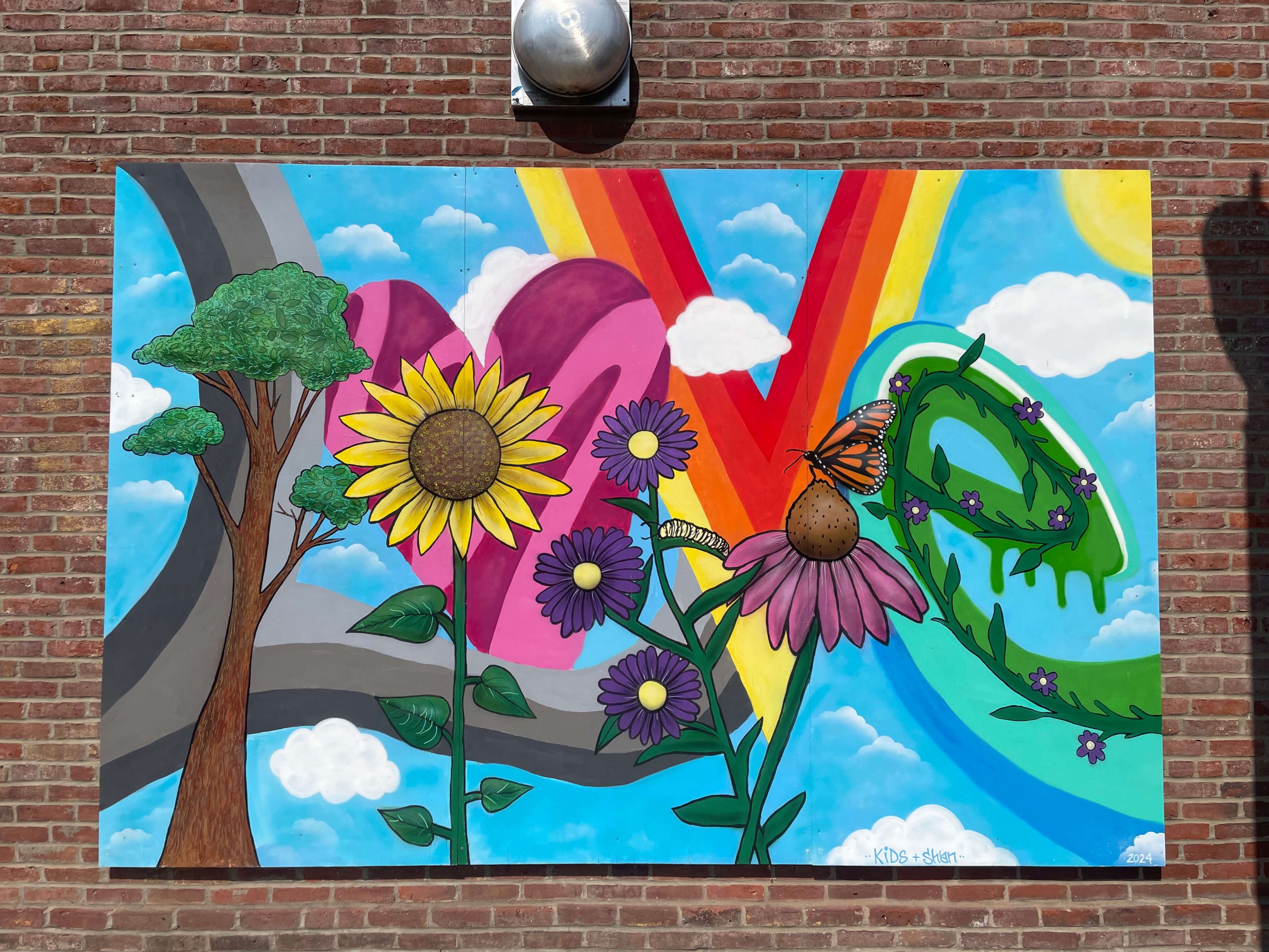 Valpo Creates Kids Mural - Valparaiso, IN by Shannon “Shan” Barajas + Kids, 2024.