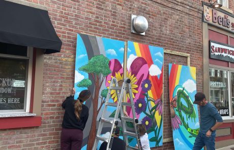 Installing the Valpo Creates Kids Mural
