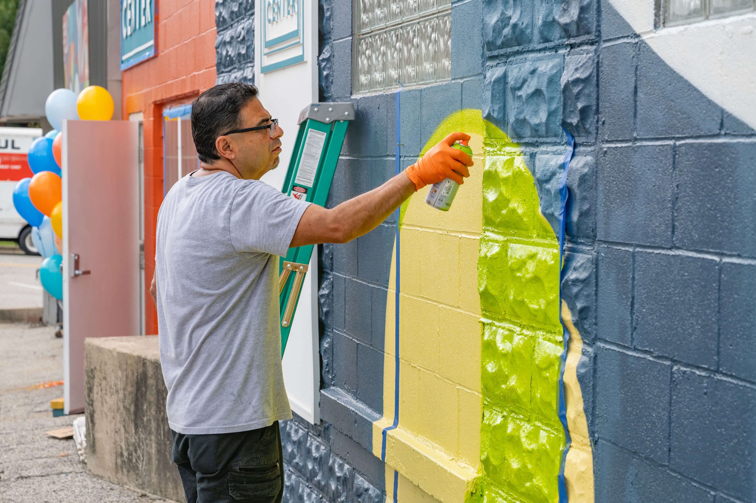 Battle of Classic Eras east mural - Valpo Creates Center, 2025 in Valparaiso, IN by Castulo Kuaze Perez